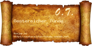 Oestereicher Tünde névjegykártya